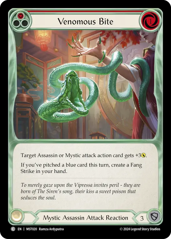 Venomous Bite card image, pitch 1