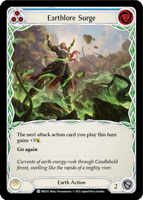 Earthlore Surge card image, pitch 3