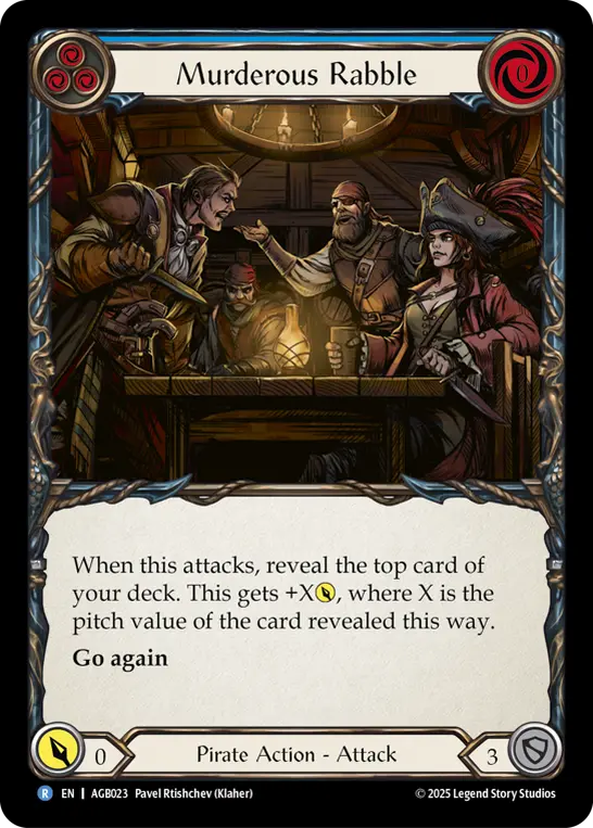 Murderous Rabble card image, pitch 3