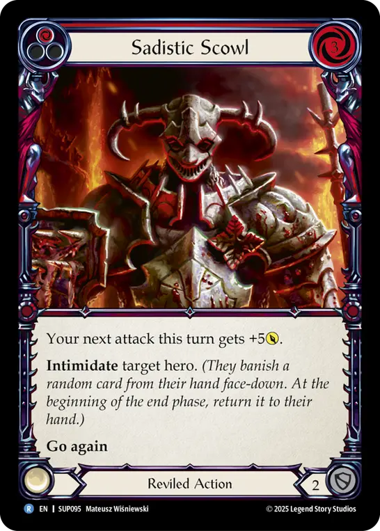 Sadistic Scowl card image, pitch 1