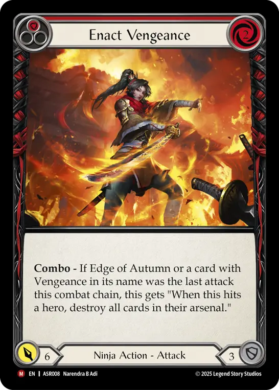 Enact Vengeance card image, pitch 1
