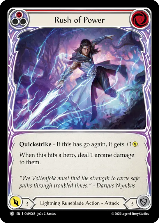Rush of Power card image, pitch 1