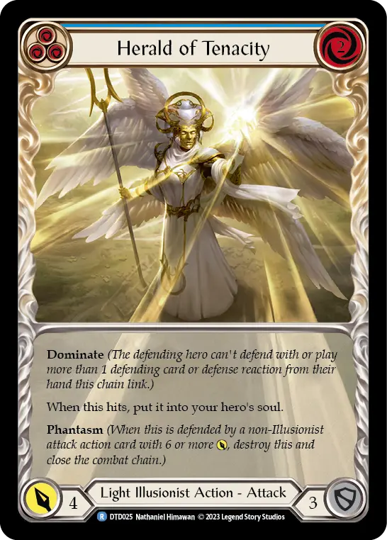 Herald of Tenacity card image, pitch 3