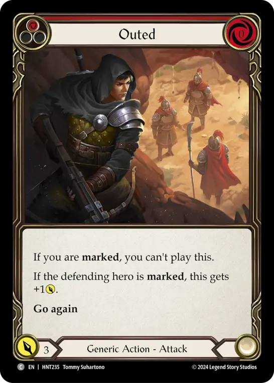 Outed card image, pitch 1