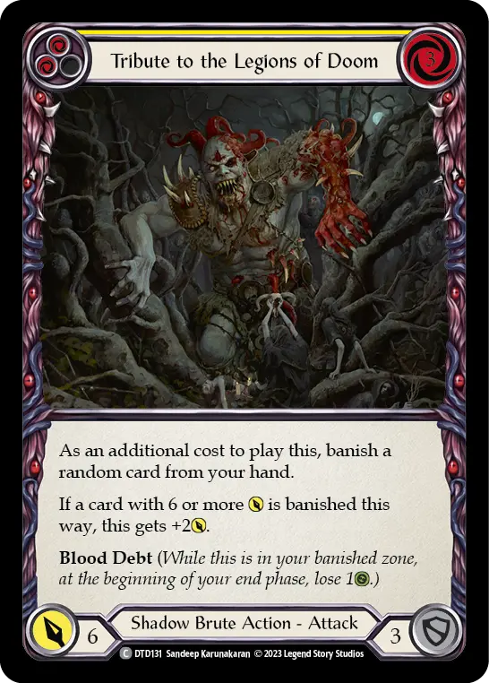 Tribute to the Legions of Doom card image, pitch 2