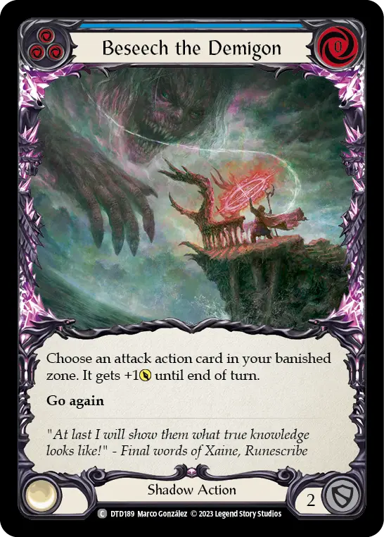 Beseech the Demigon card image, pitch 3