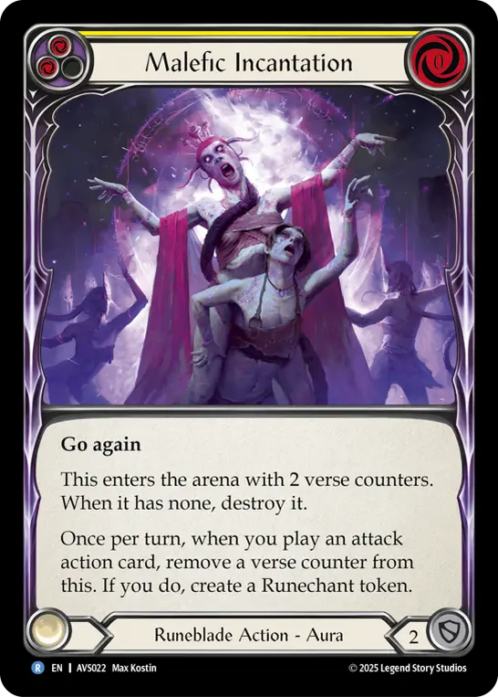 Malefic Incantation card image, pitch 2