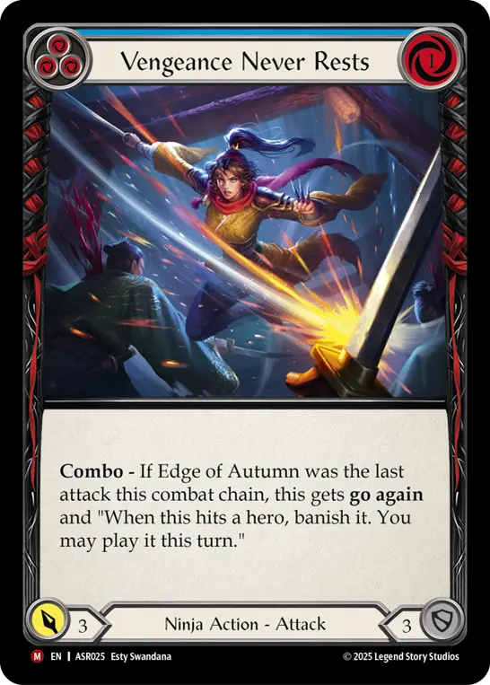 Vengeance Never Rests card image, pitch 3