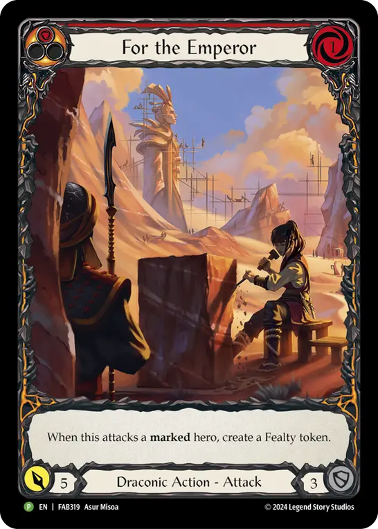 For the Emperor card image, pitch 1