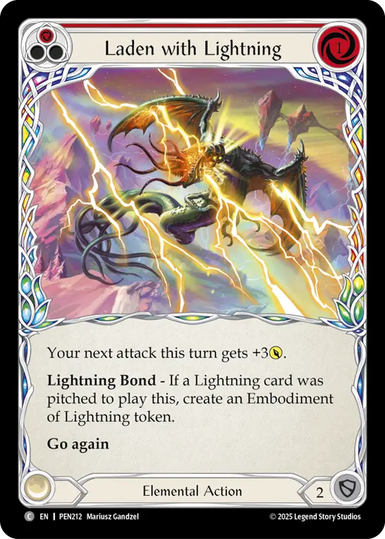 Laden with Lightning card image, pitch 1