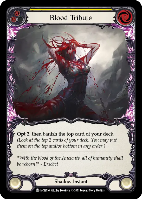 Blood Tribute card image, pitch 2