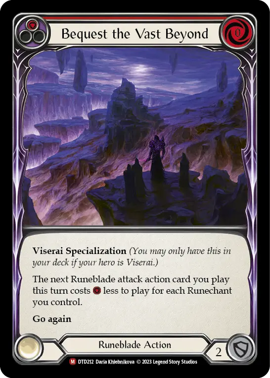Bequest the Vast Beyond card image, pitch 1