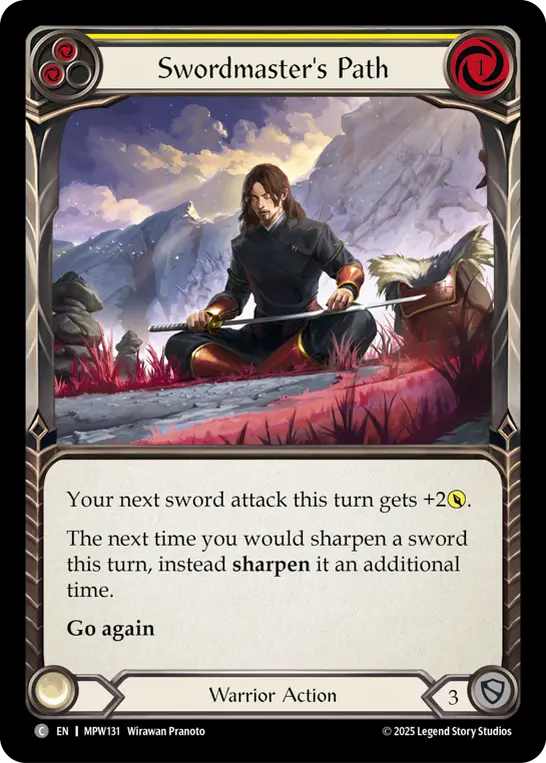 Swordmaster's Path card image, pitch 2