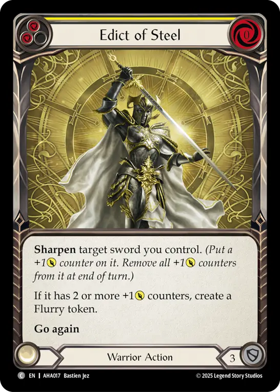 Edict of Steel card image, pitch 2
