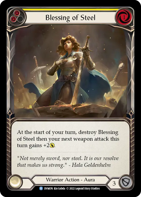 Blessing of Steel card image, pitch 2
