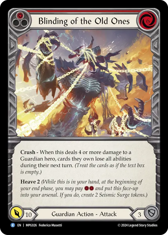 Blinding of the Old Ones card image, pitch 1