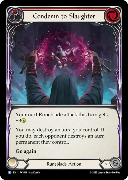 Condemn to Slaughter card image, pitch 1