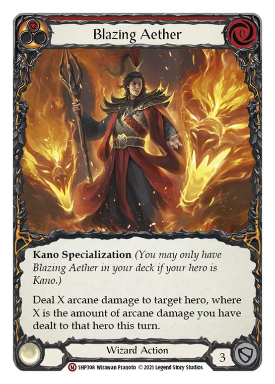 Blazing Aether card image, pitch 1
