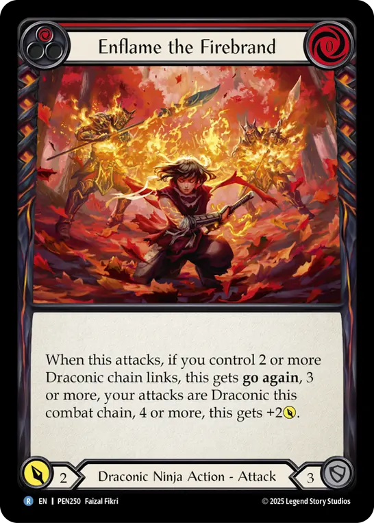 Enflame the Firebrand card image, pitch 1