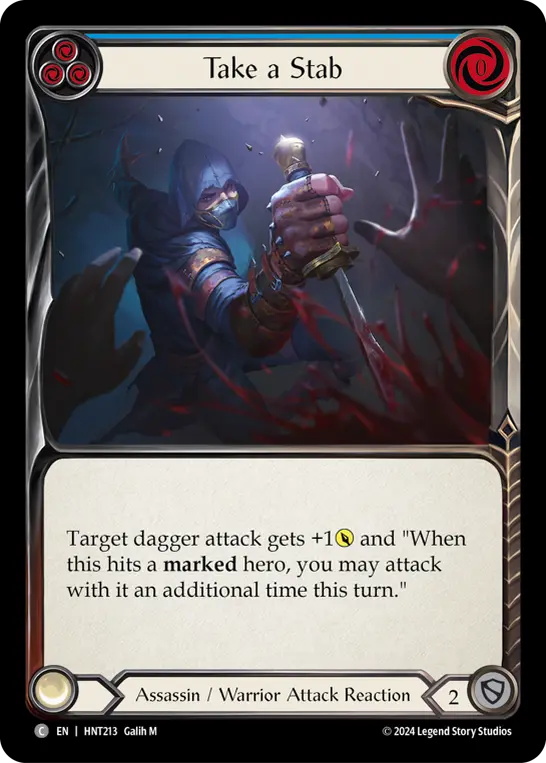 Take a Stab card image, pitch 3
