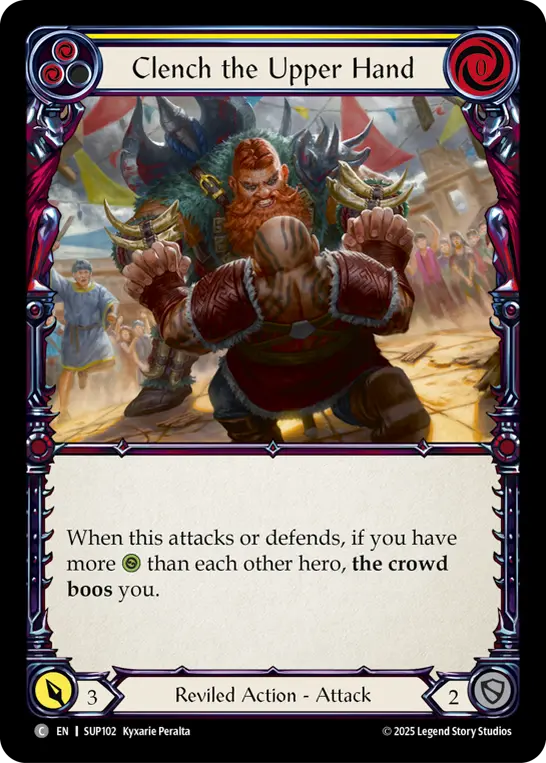 Clench the Upper Hand card image, pitch 2