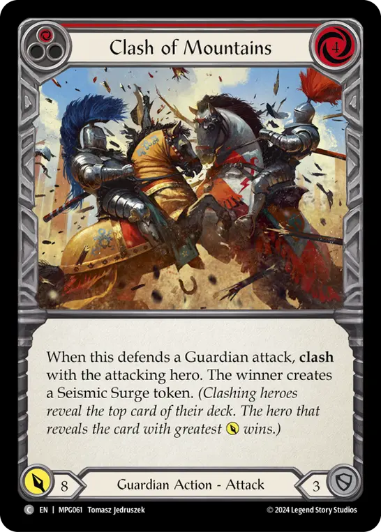 Clash of Mountains card image, pitch 1