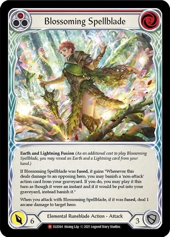Blossoming Spellblade card image, pitch 1