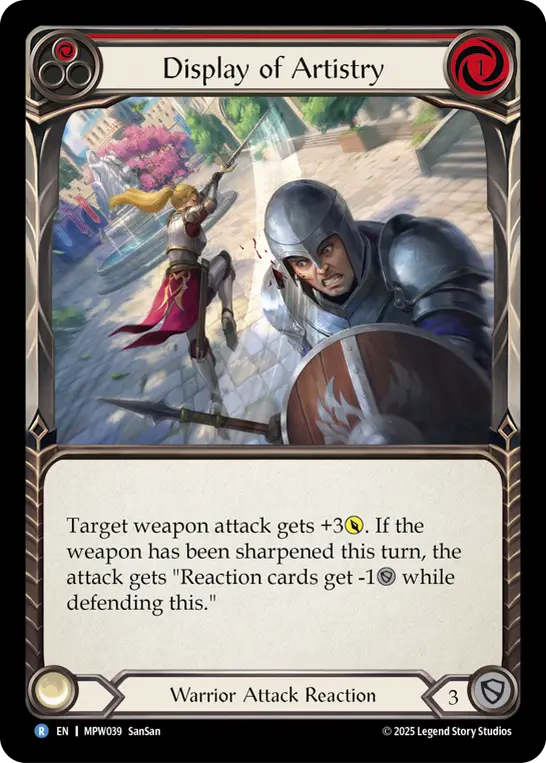 Display of Artistry card image, pitch 1