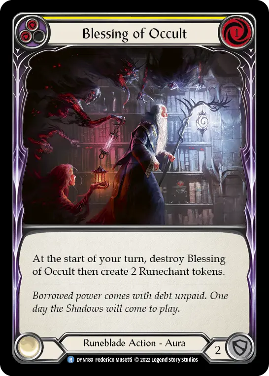 Blessing of Occult card image, pitch 2