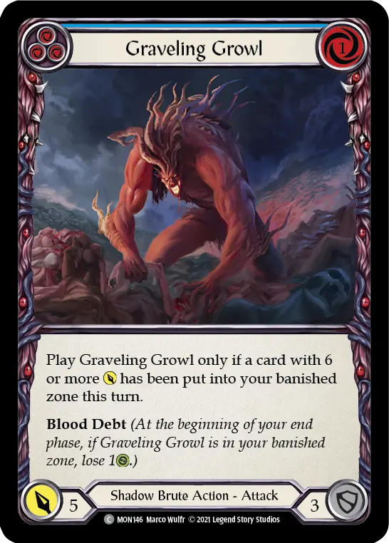 Graveling Growl card image, pitch 3
