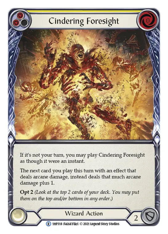 Cindering Foresight card image, pitch 2