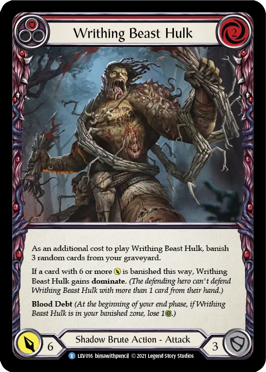 Writhing Beast Hulk card image, pitch 1