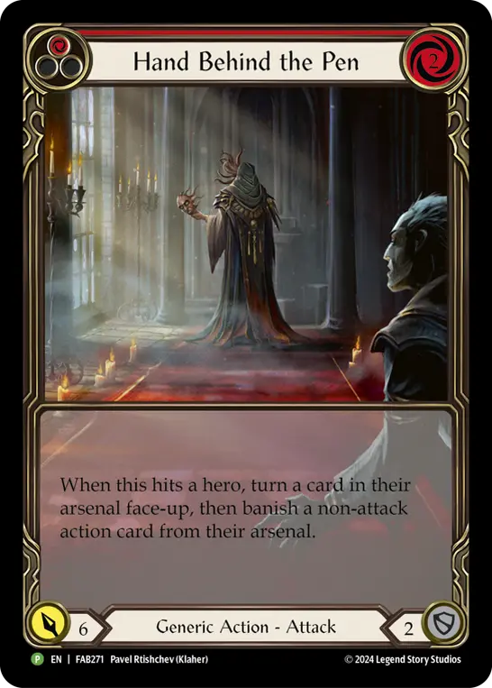 Hand Behind the Pen card image, pitch 1