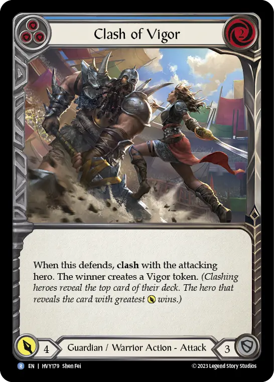 Clash of Vigor card image, pitch 3