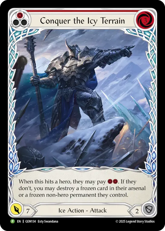 Conquer the Icy Terrain card image, pitch 1