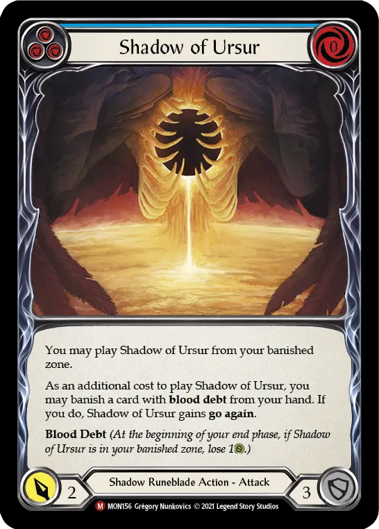 Shadow of Ursur card image, pitch 3