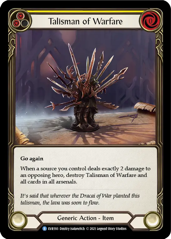 Talisman of Warfare card image, pitch 2