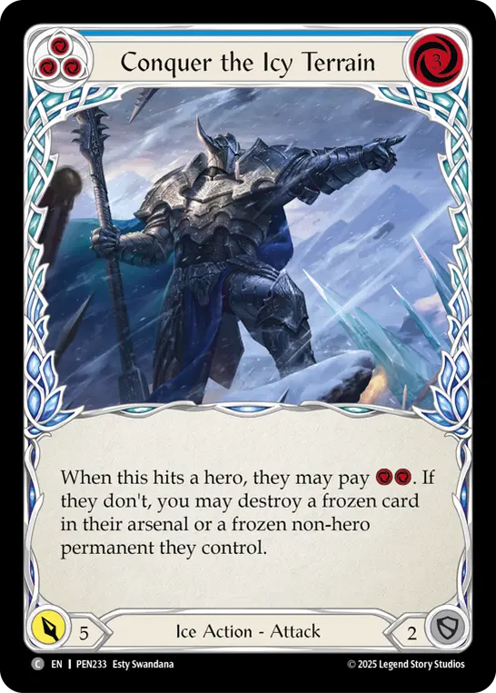 Conquer the Icy Terrain card image, pitch 3
