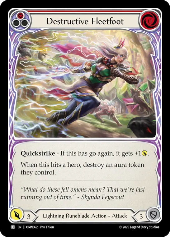 Destructive Fleetfoot card image, pitch 1