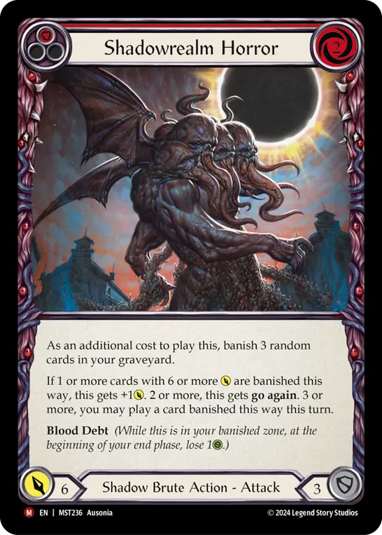 Shadowrealm Horror card image, pitch 1