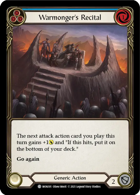 Warmonger's Recital card image, pitch 3