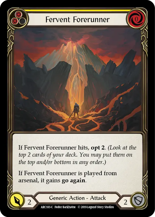 Fervent Forerunner card image, pitch 2