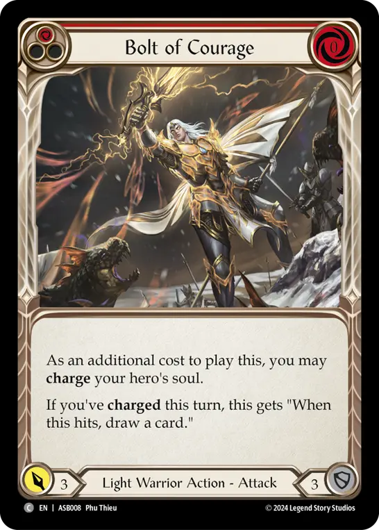 Bolt of Courage card image, pitch 1