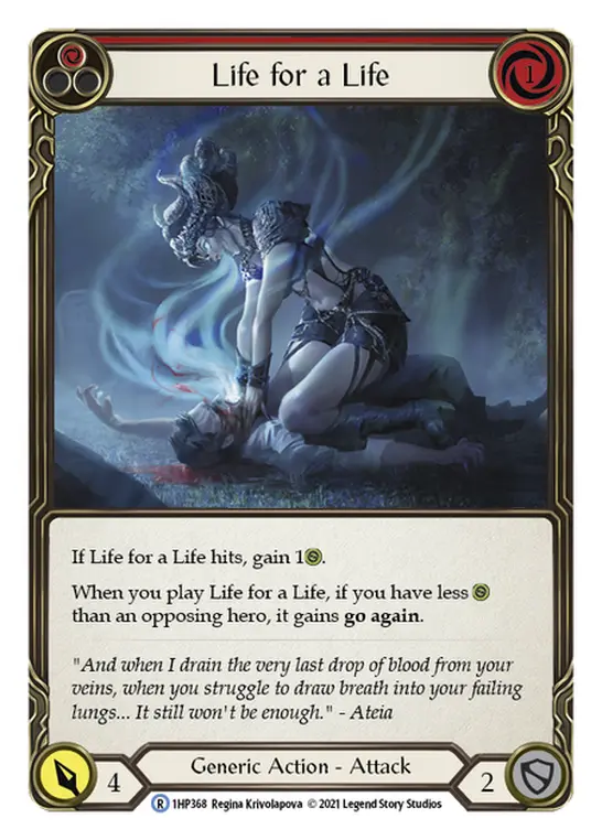 Life for a Life card image, pitch 1