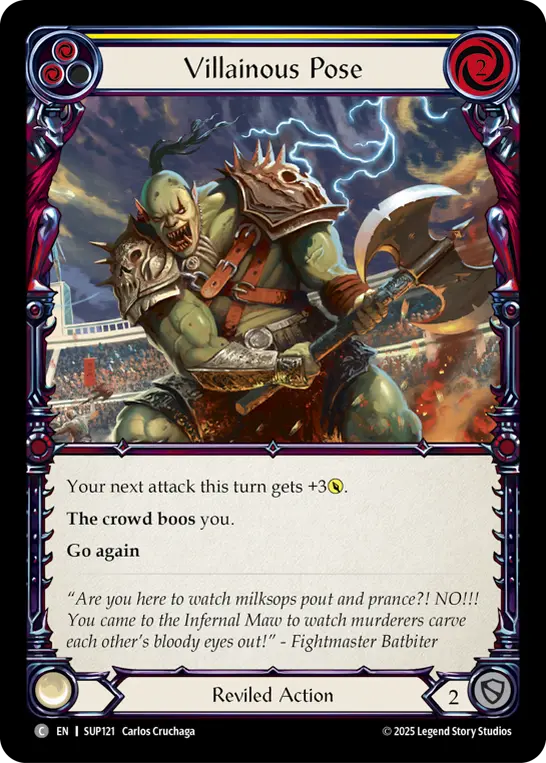 Villainous Pose card image, pitch 2
