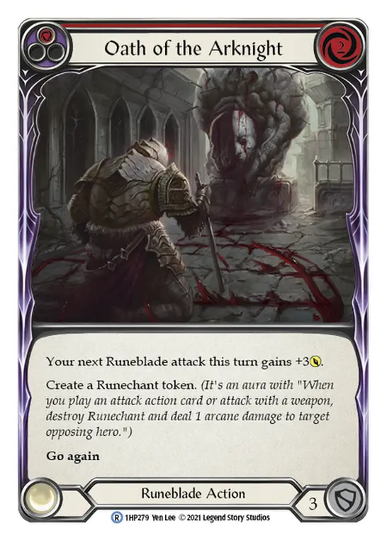 Oath of the Arknight card image, pitch 1