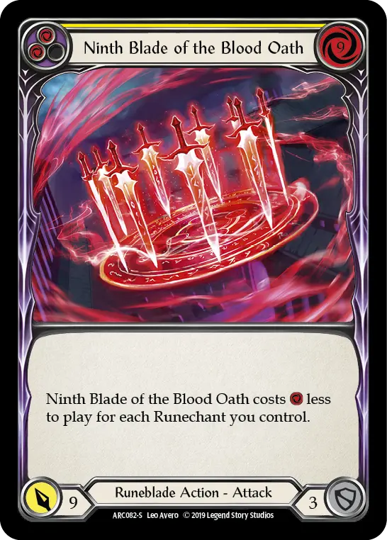 Ninth Blade of the Blood Oath card image, pitch 2
