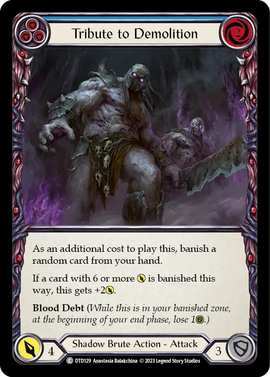 Tribute to Demolition card image, pitch 3