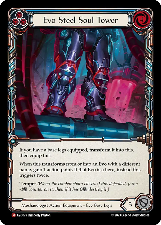 Evo Steel Soul Tower card image, pitch 3