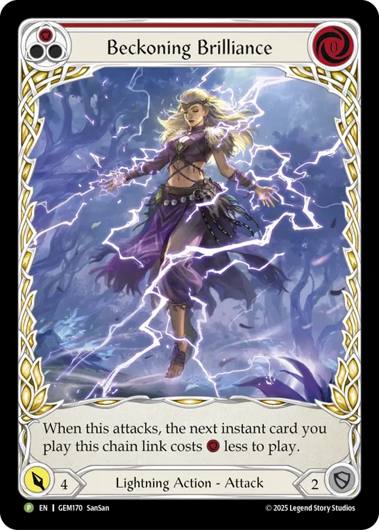 Beckoning Brilliance card image, pitch 1